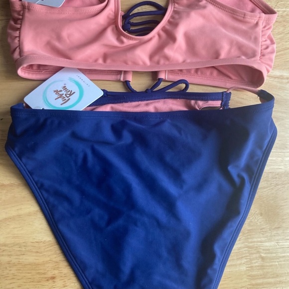 NWT Indigo Rein Two Pieces Bikini Set Pink & Navy Size M - Picture 5 of 8